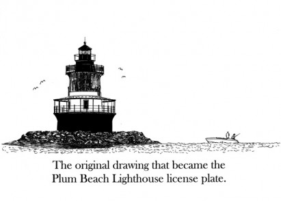 8×10 print of the license plate art by Bruce Martin